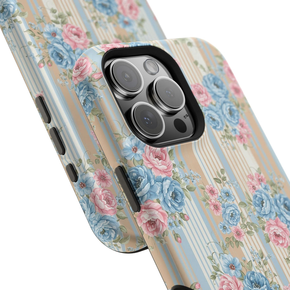 Floral Vintage Stripe - Extreme MagSafe Phone Case - Westport Cove