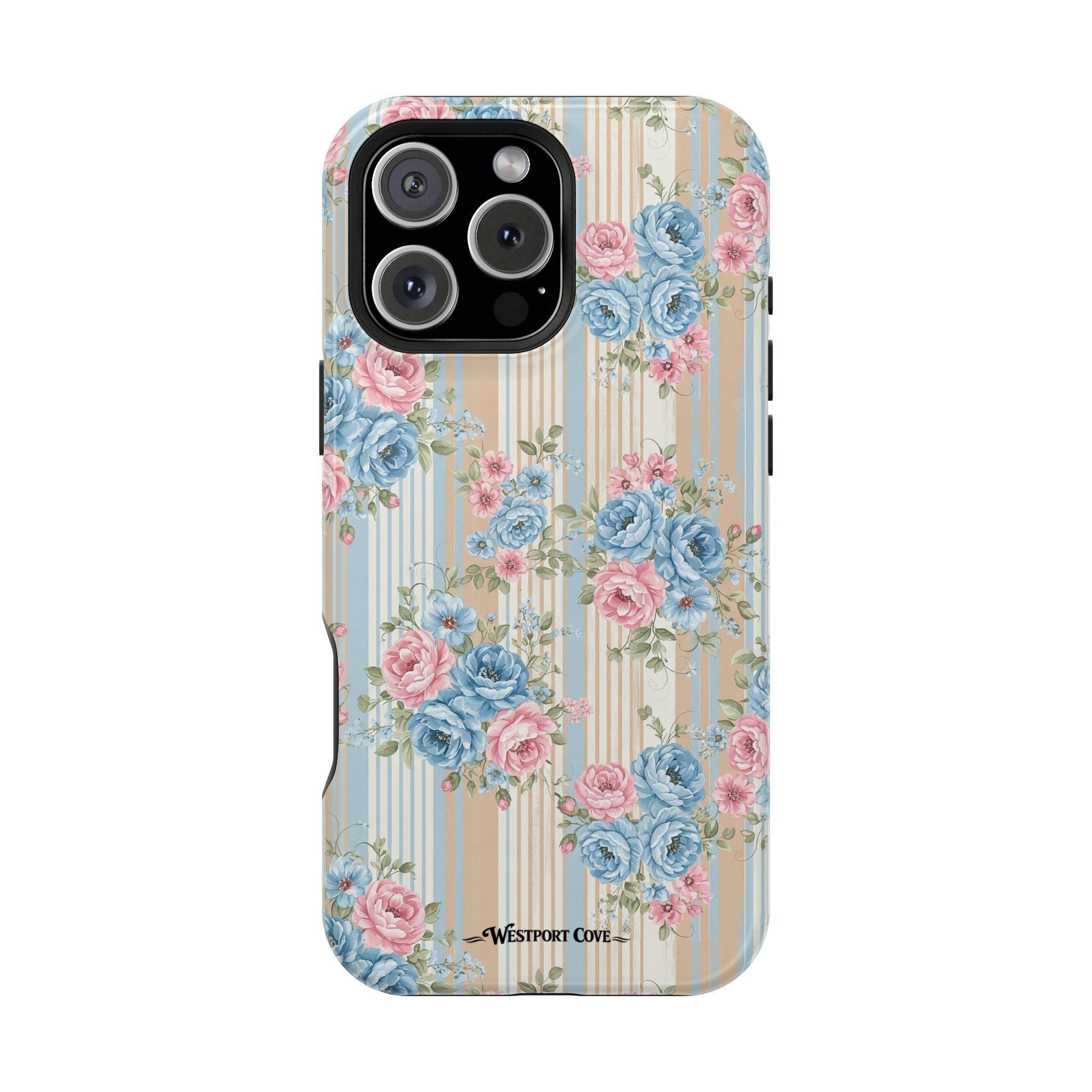 Floral Vintage Stripe - Extreme MagSafe Phone Case - Westport Cove