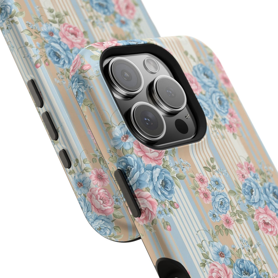 Floral Vintage Stripe - Extreme MagSafe Phone Case - Westport Cove