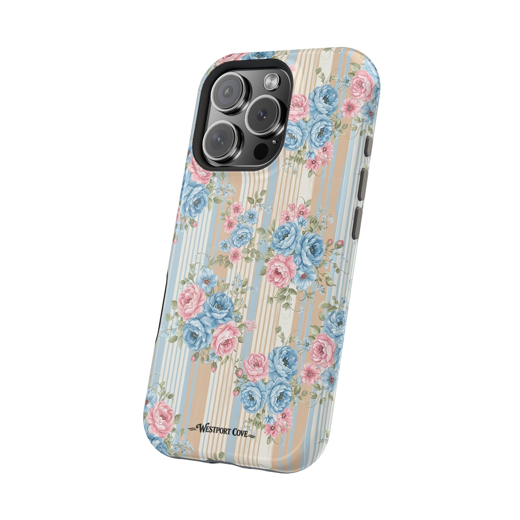 Floral Vintage Stripe - Extreme MagSafe Phone Case - Westport Cove