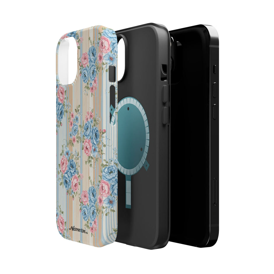Floral Vintage Stripe - Extreme MagSafe Phone Case - Westport Cove