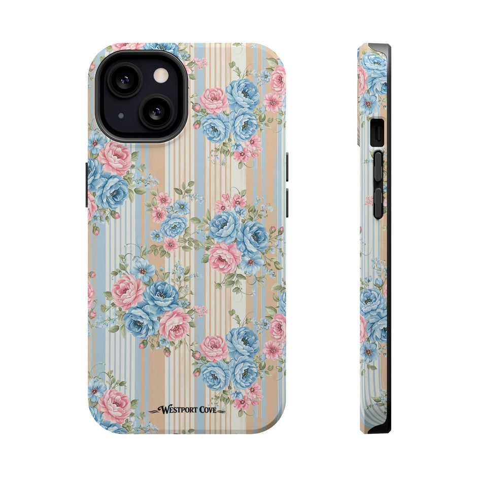 Floral Vintage Stripe - Extreme MagSafe Phone Case - Westport Cove