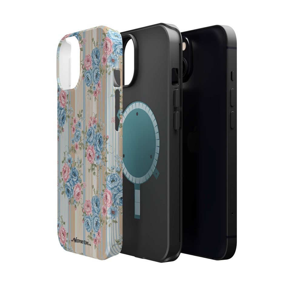 Floral Vintage Stripe - Extreme MagSafe Phone Case - Westport Cove