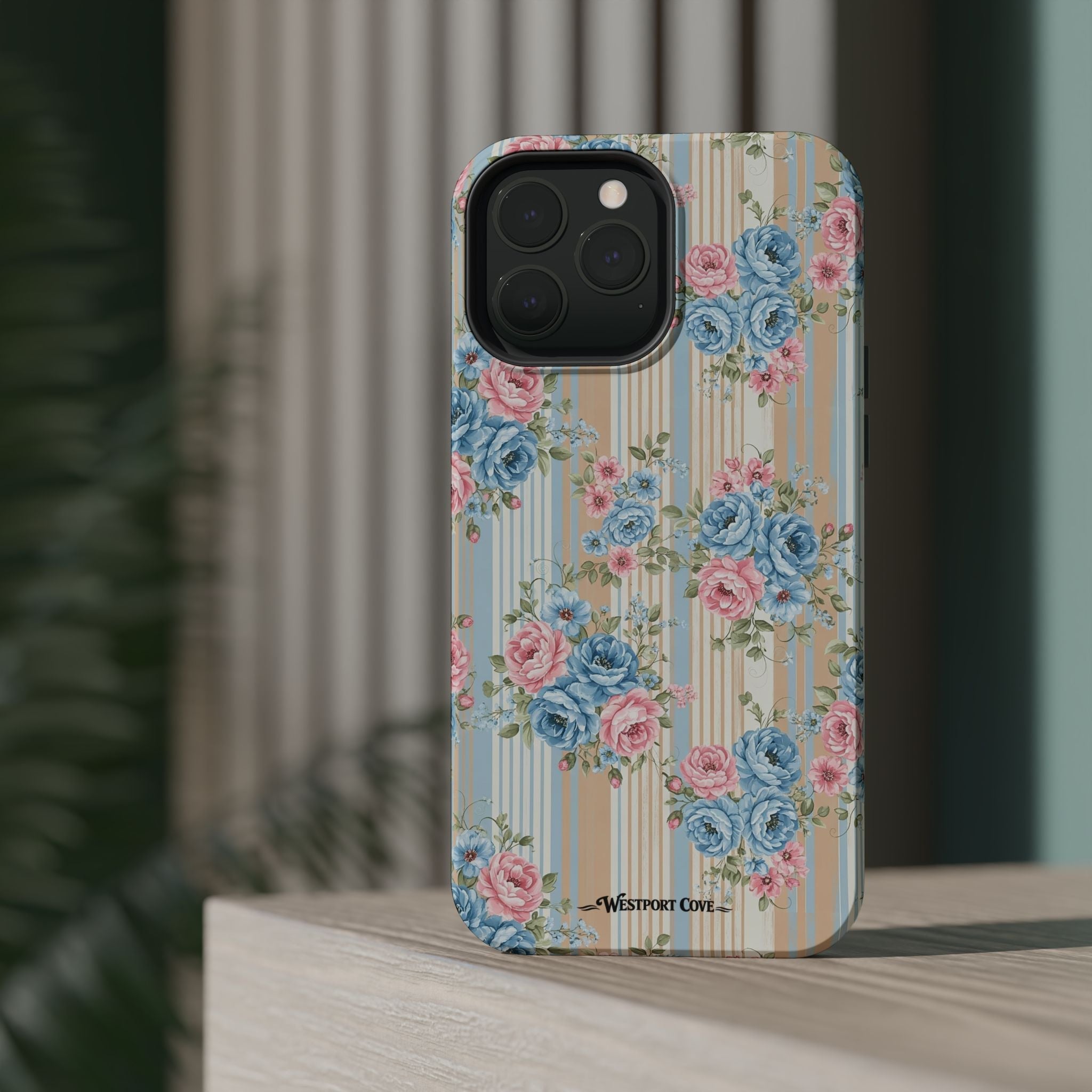 Floral Vintage Stripe - Extreme MagSafe Phone Case - Westport Cove