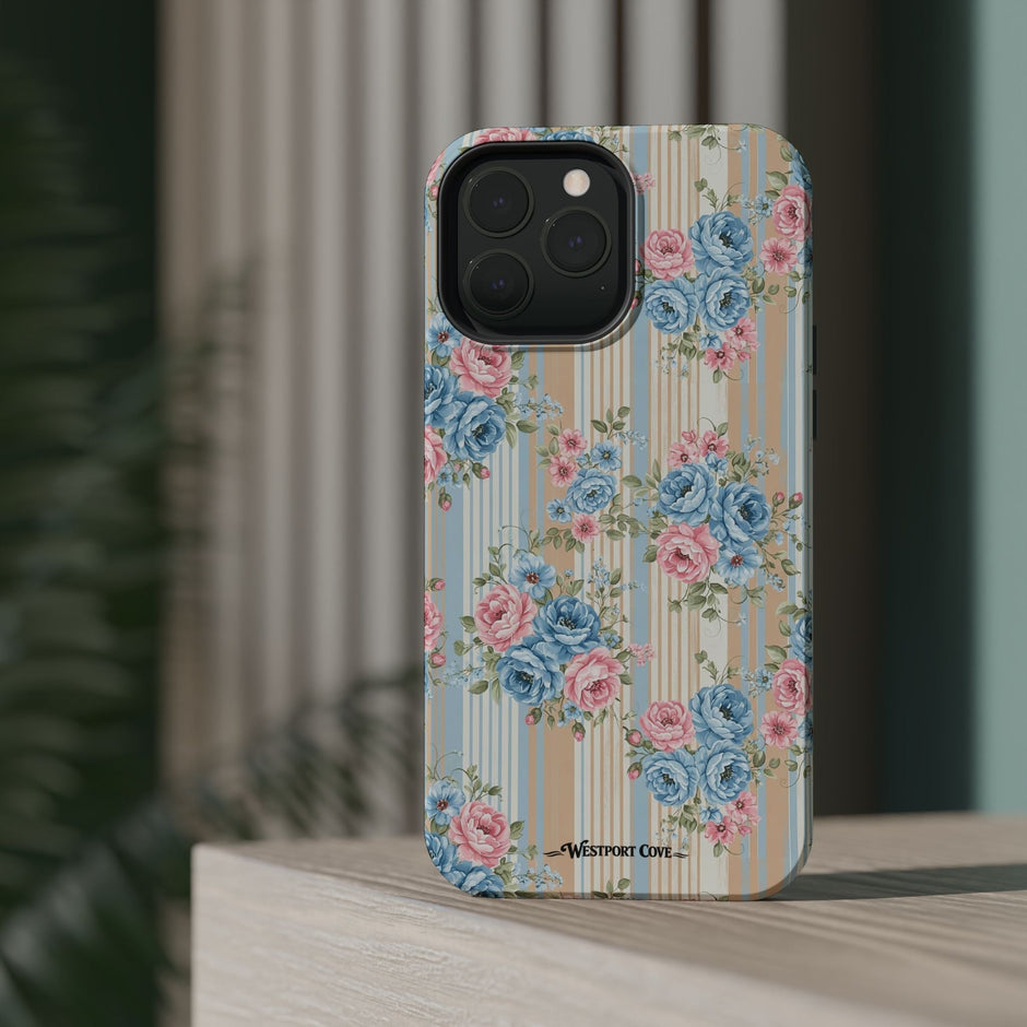 Floral Vintage Stripe - Extreme MagSafe Phone Case - Westport Cove