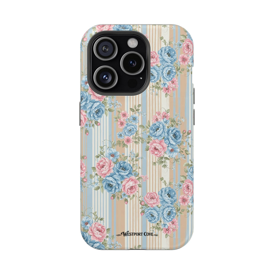 Floral Vintage Stripe - Extreme MagSafe Phone Case - Westport Cove