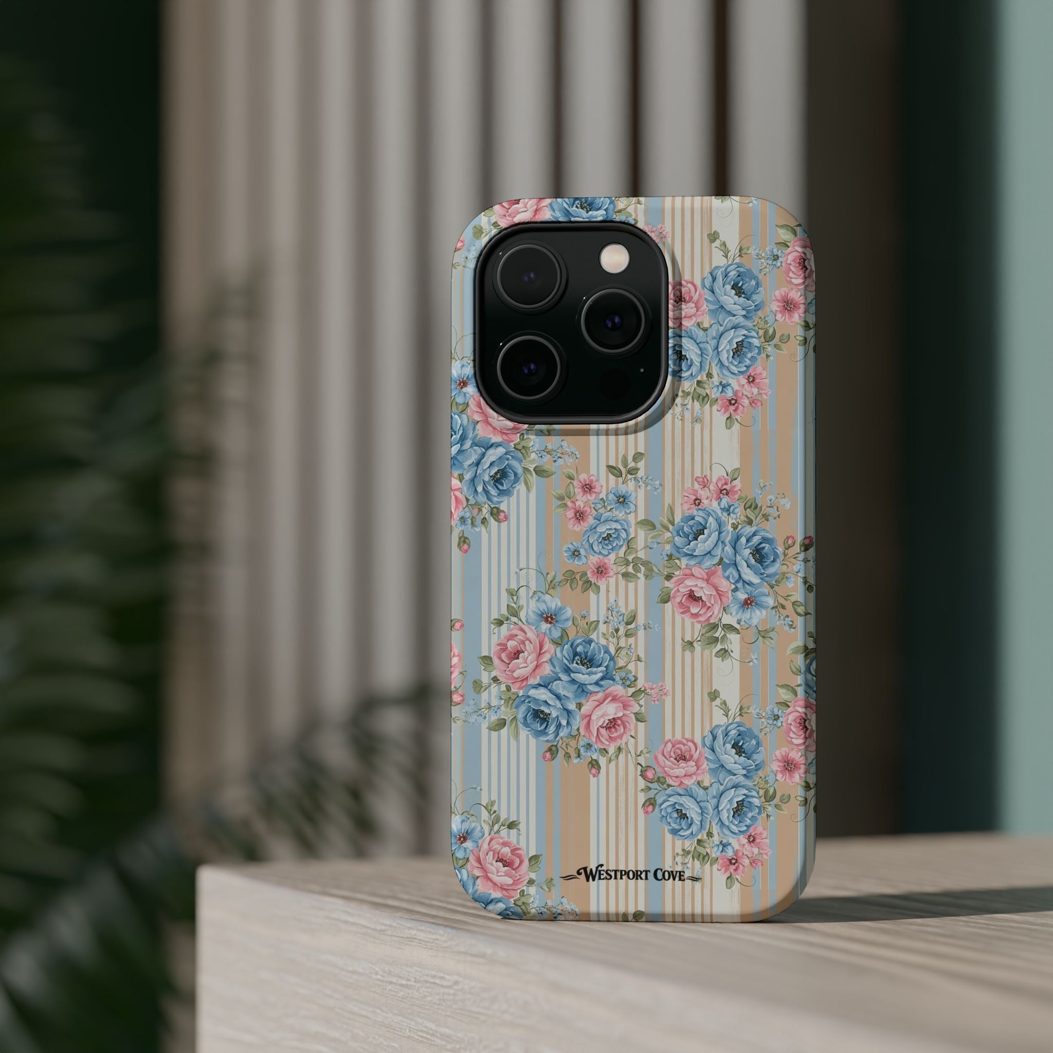 Floral Vintage Stripe - Extreme MagSafe Phone Case - Westport Cove