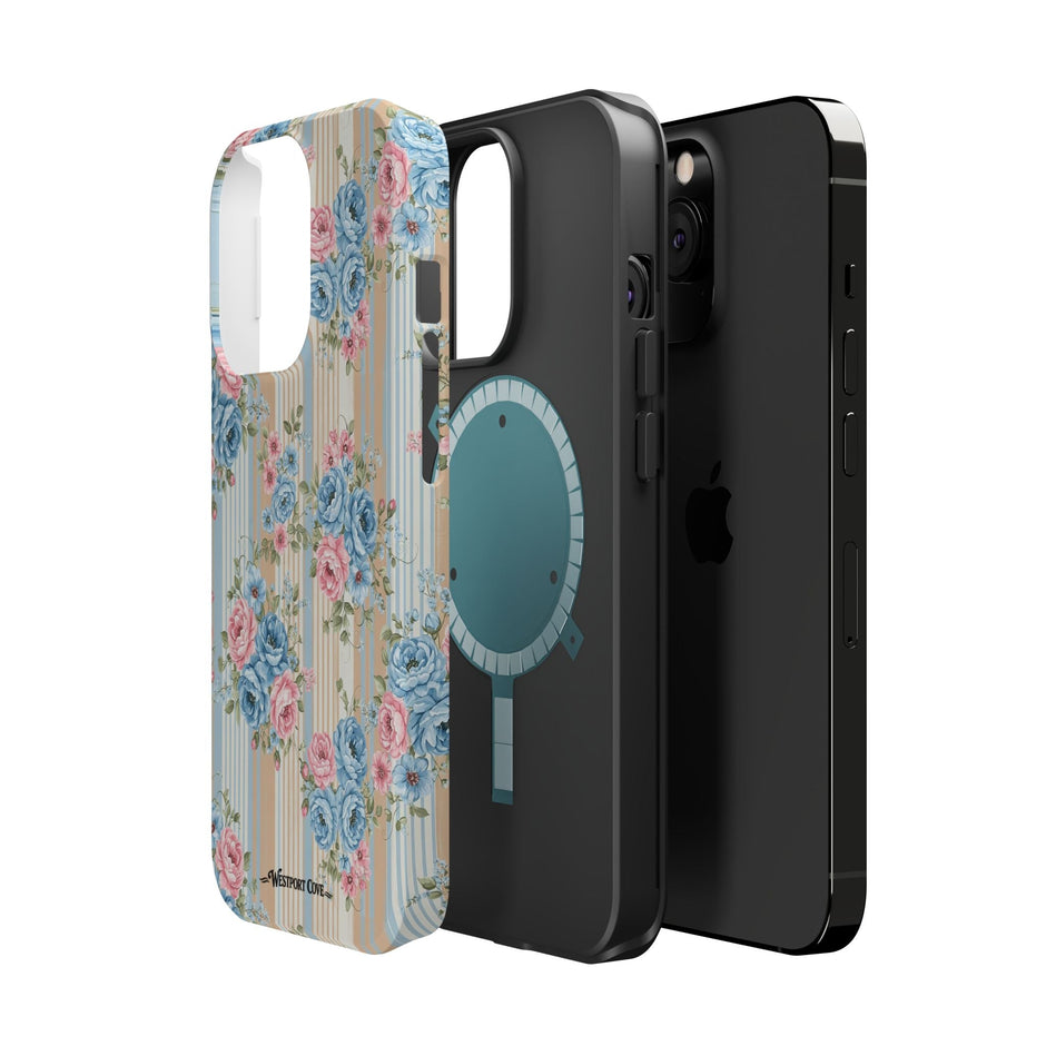 Floral Vintage Stripe - Extreme MagSafe Phone Case - Westport Cove