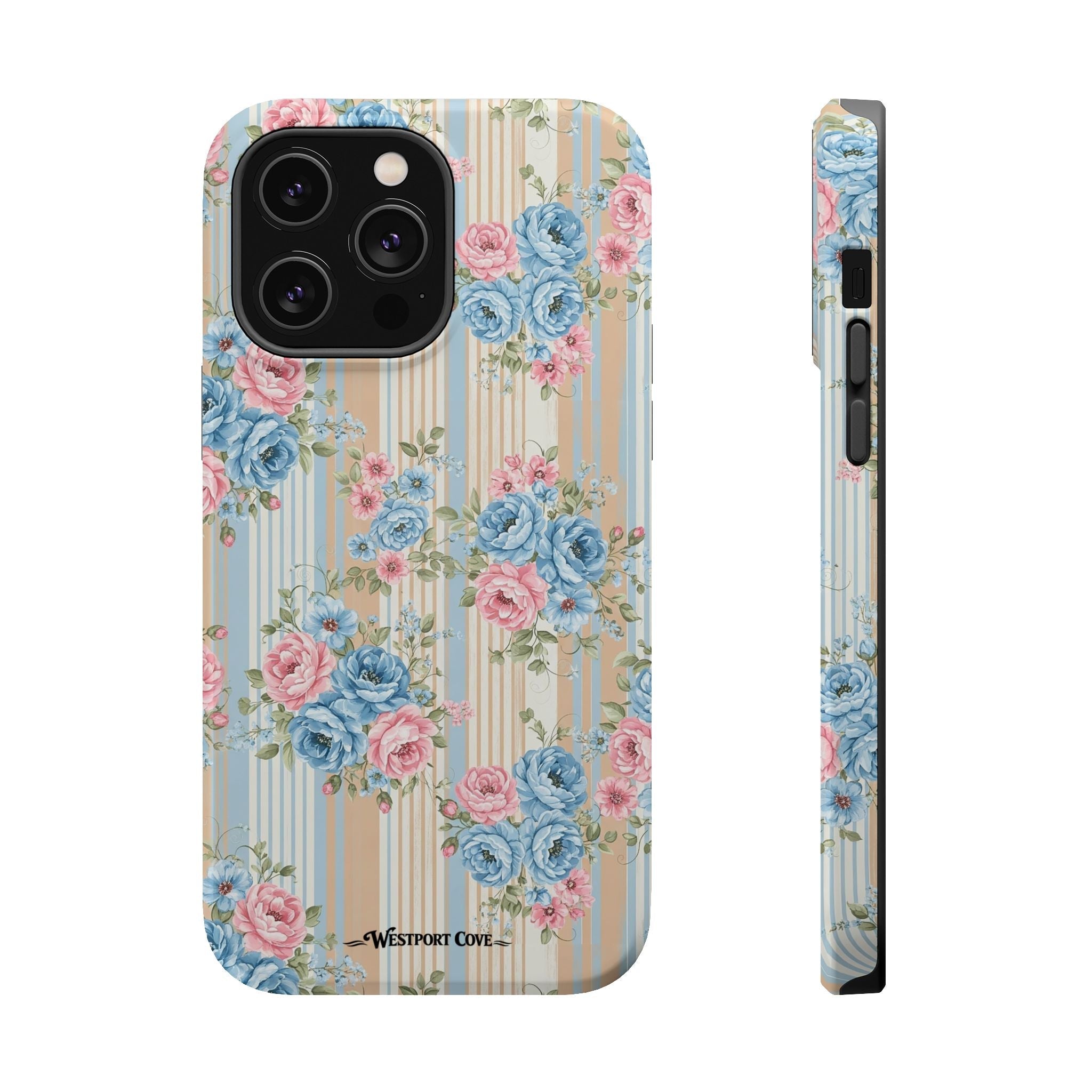 Floral Vintage Stripe - Extreme MagSafe Phone Case - Westport Cove