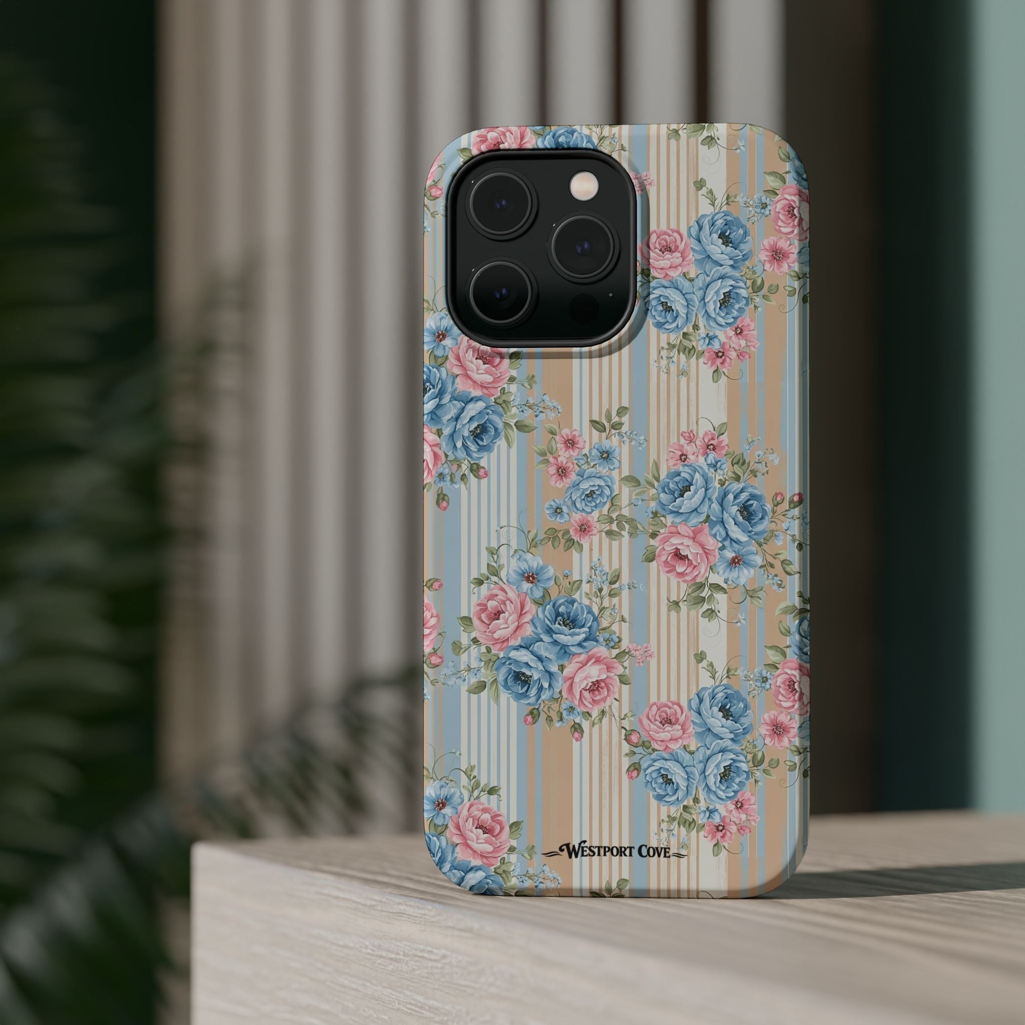 Floral Vintage Stripe - Extreme MagSafe Phone Case - Westport Cove