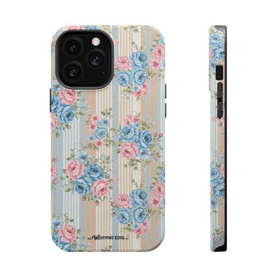 Floral Vintage Stripe - Extreme MagSafe Phone Case - Westport Cove