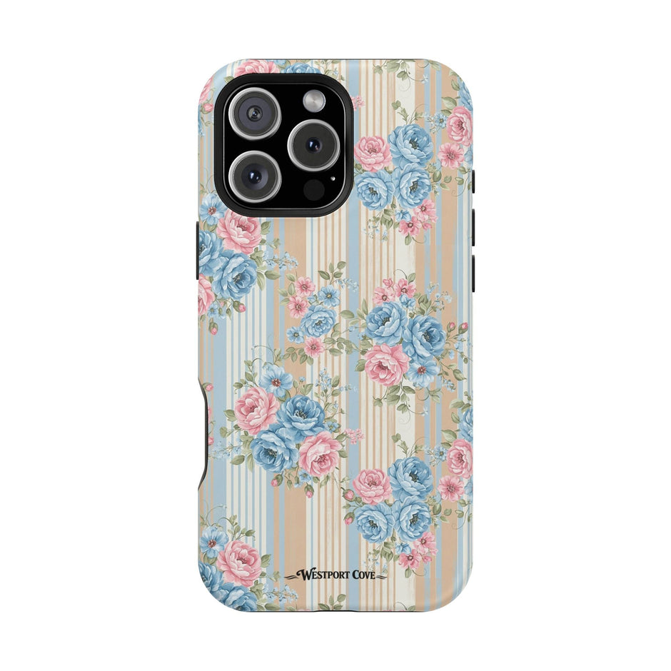 Floral Vintage Stripe - Extreme MagSafe Phone Case - Westport Cove