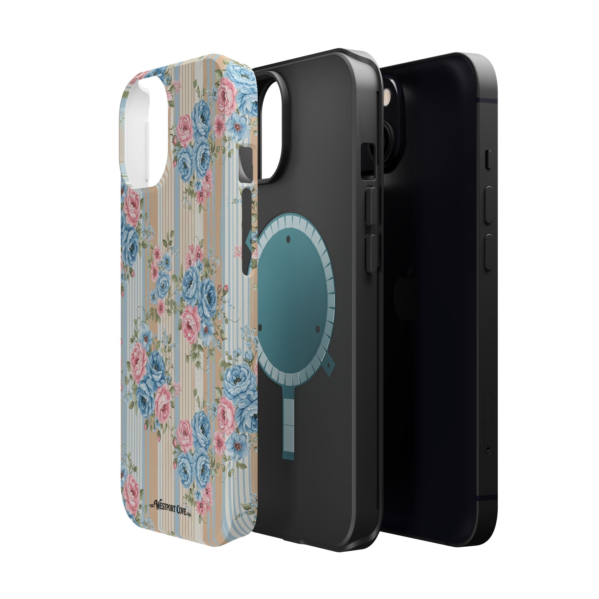 Floral Vintage Stripe - Extreme MagSafe Phone Case - Westport Cove