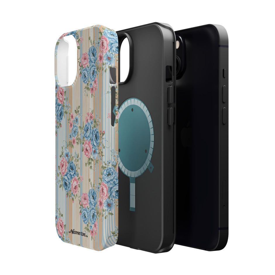 Floral Vintage Stripe - Extreme MagSafe Phone Case - Westport Cove