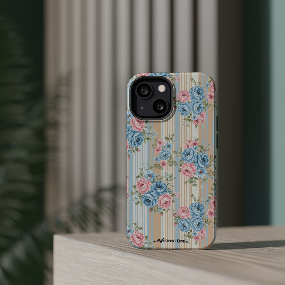 Floral Vintage Stripe - Extreme MagSafe Phone Case - Westport Cove