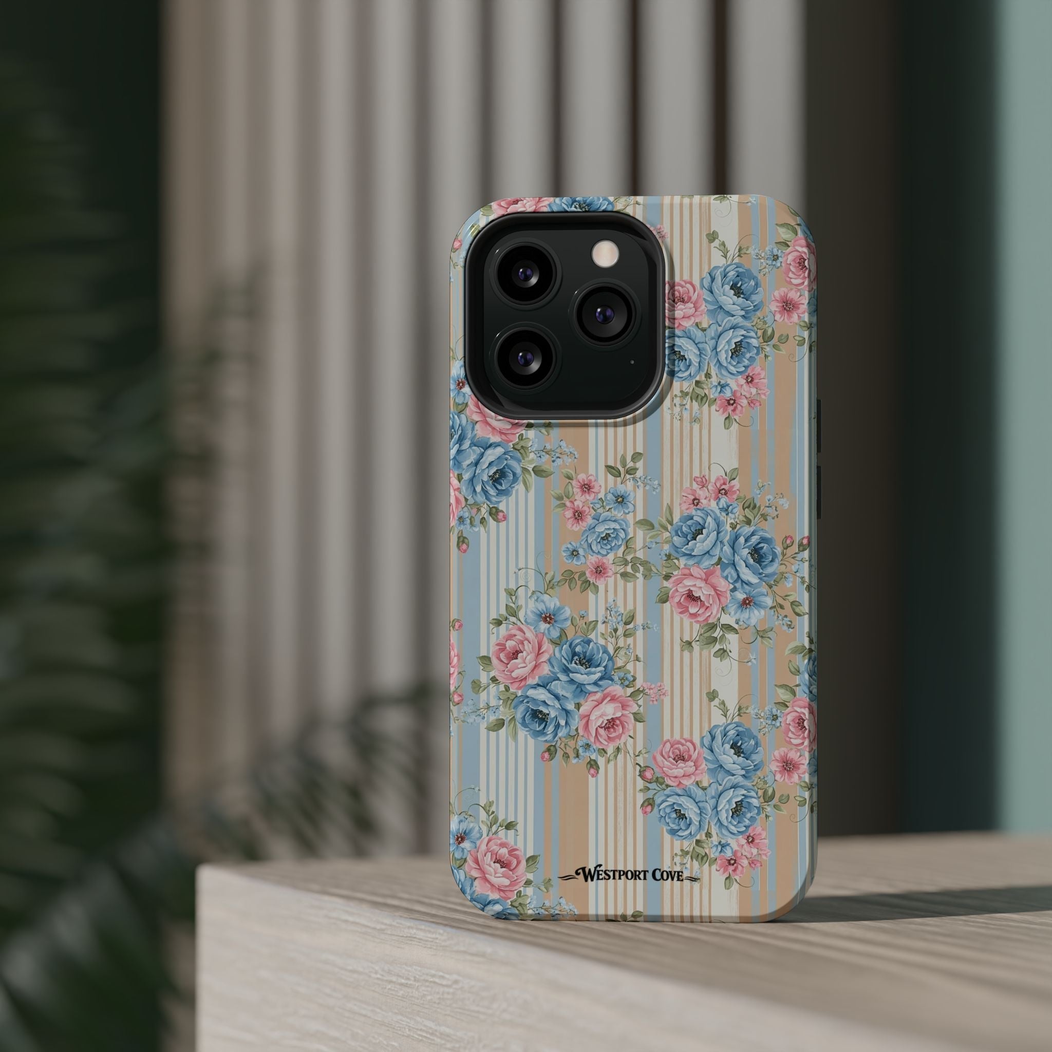 Floral Vintage Stripe - Extreme MagSafe Phone Case - Westport Cove