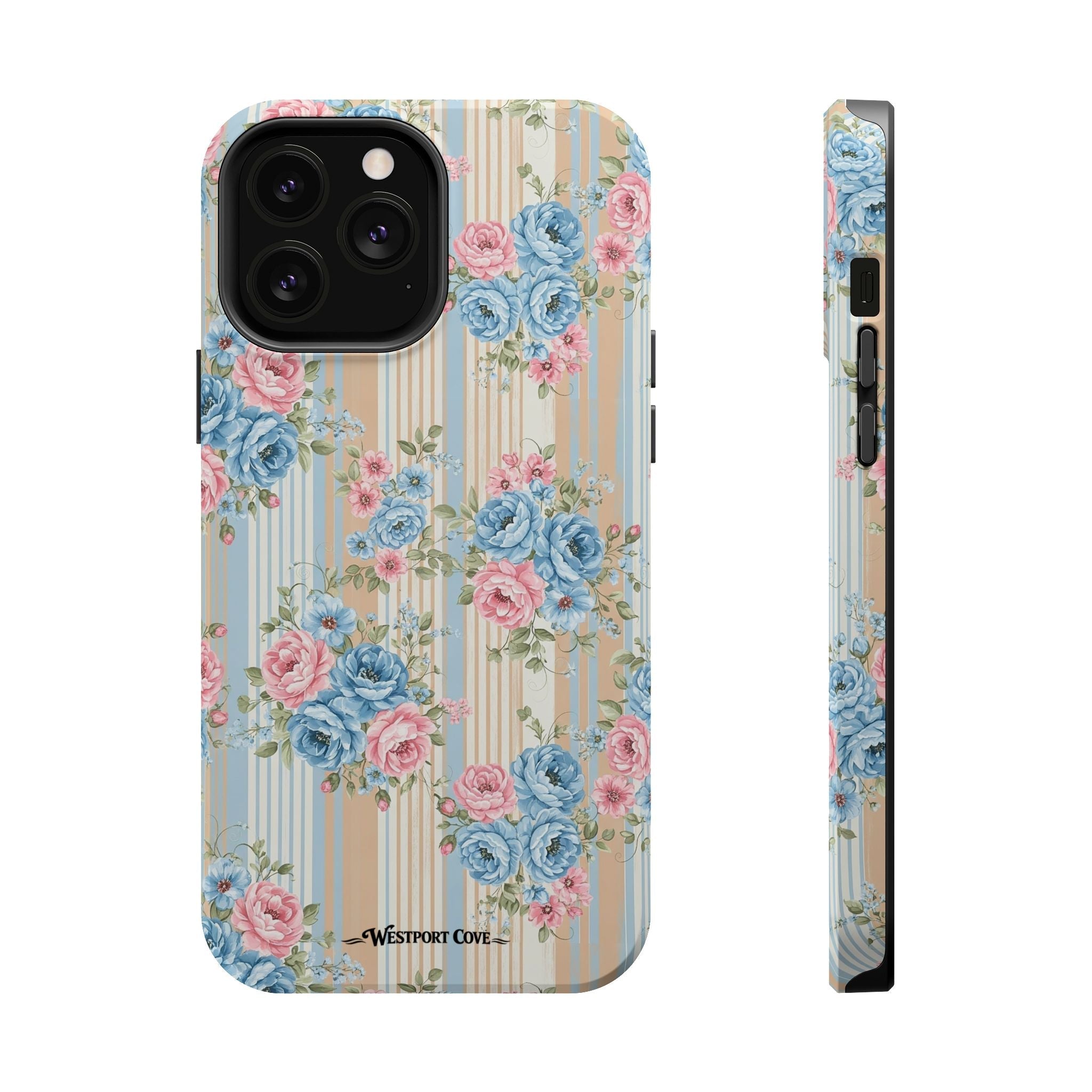 Floral Vintage Stripe - Extreme MagSafe Phone Case - Westport Cove