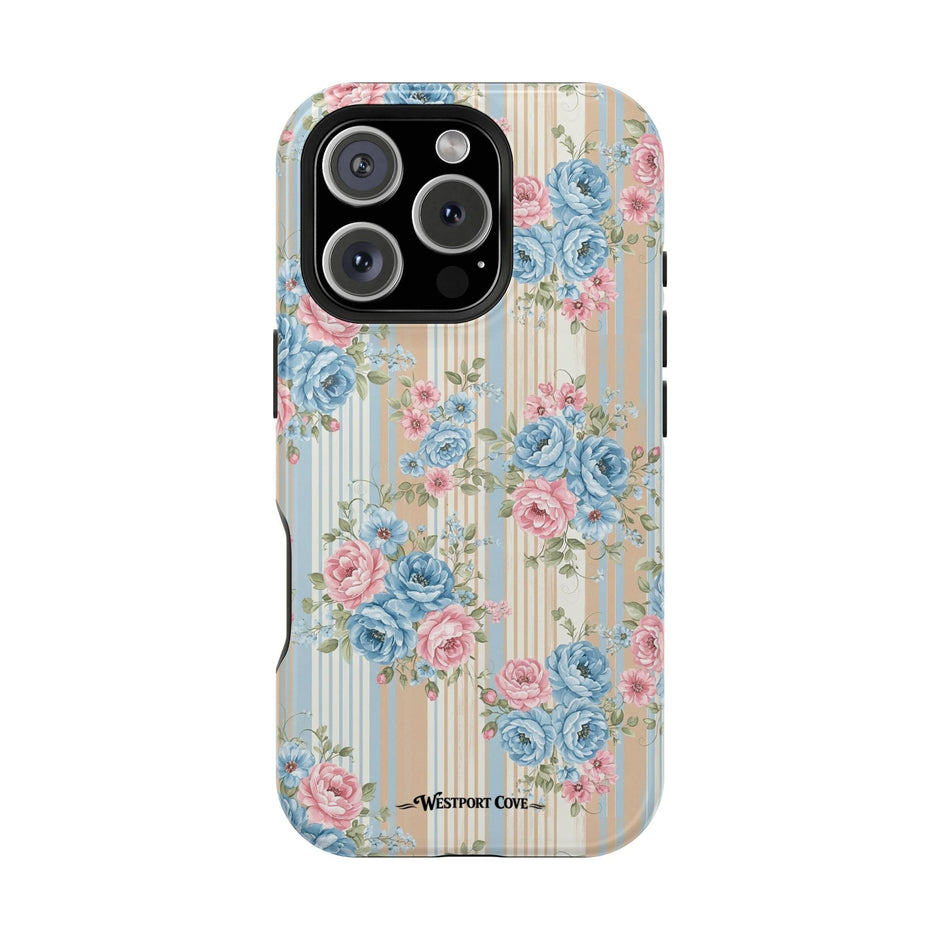 Floral Vintage Stripe - Extreme MagSafe Phone Case - Westport Cove