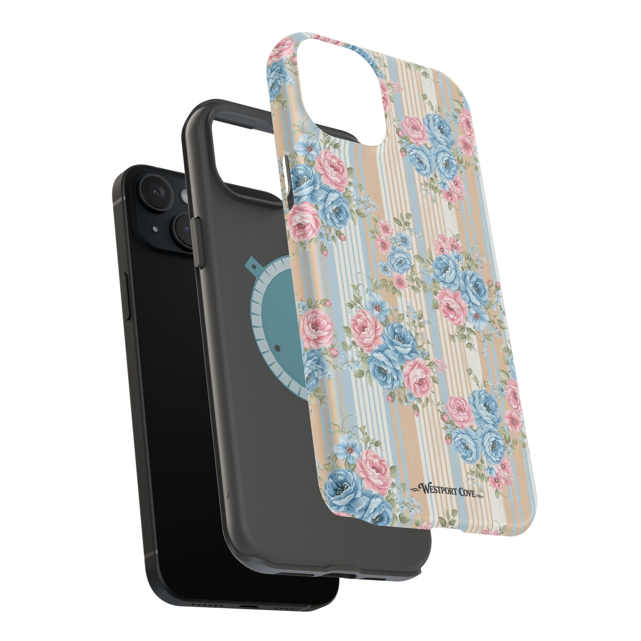 Floral Vintage Stripe - Extreme MagSafe Phone Case - Westport Cove