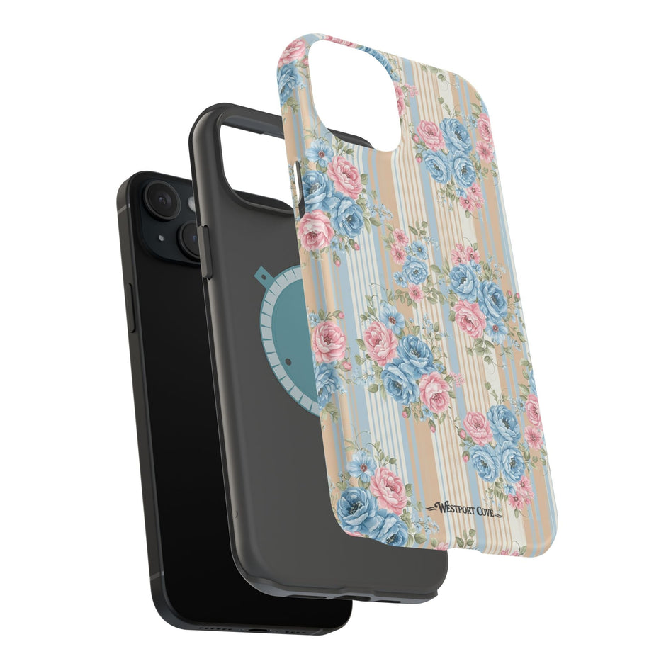 Floral Vintage Stripe - Extreme MagSafe Phone Case - Westport Cove