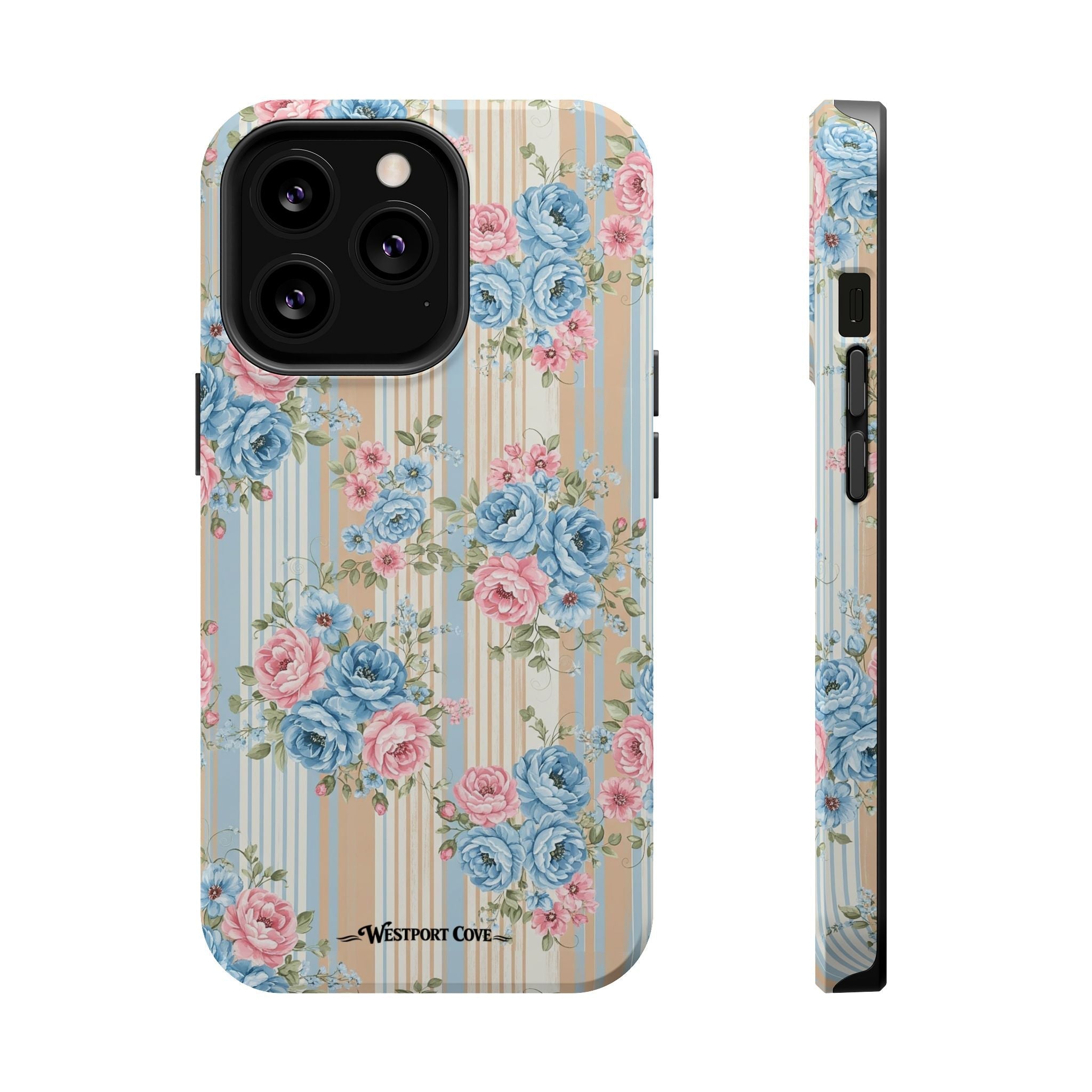 Floral Vintage Stripe - Extreme MagSafe Phone Case - Westport Cove