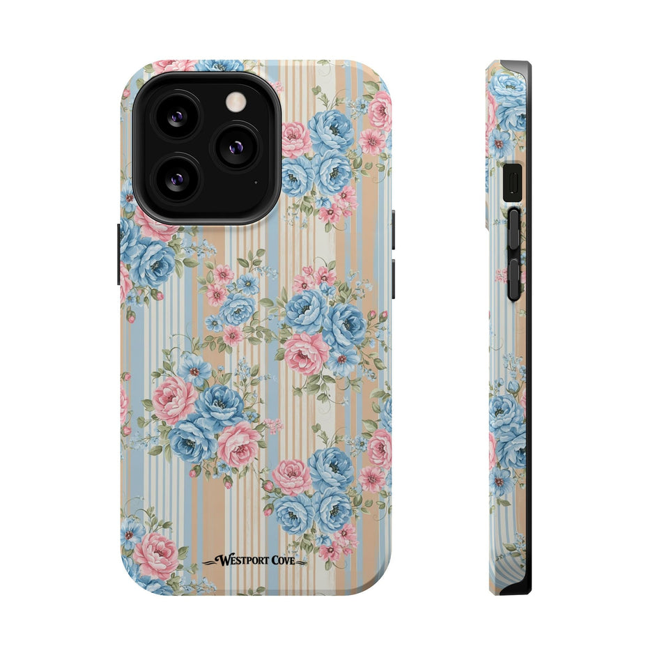 Floral Vintage Stripe - Extreme MagSafe Phone Case - Westport Cove