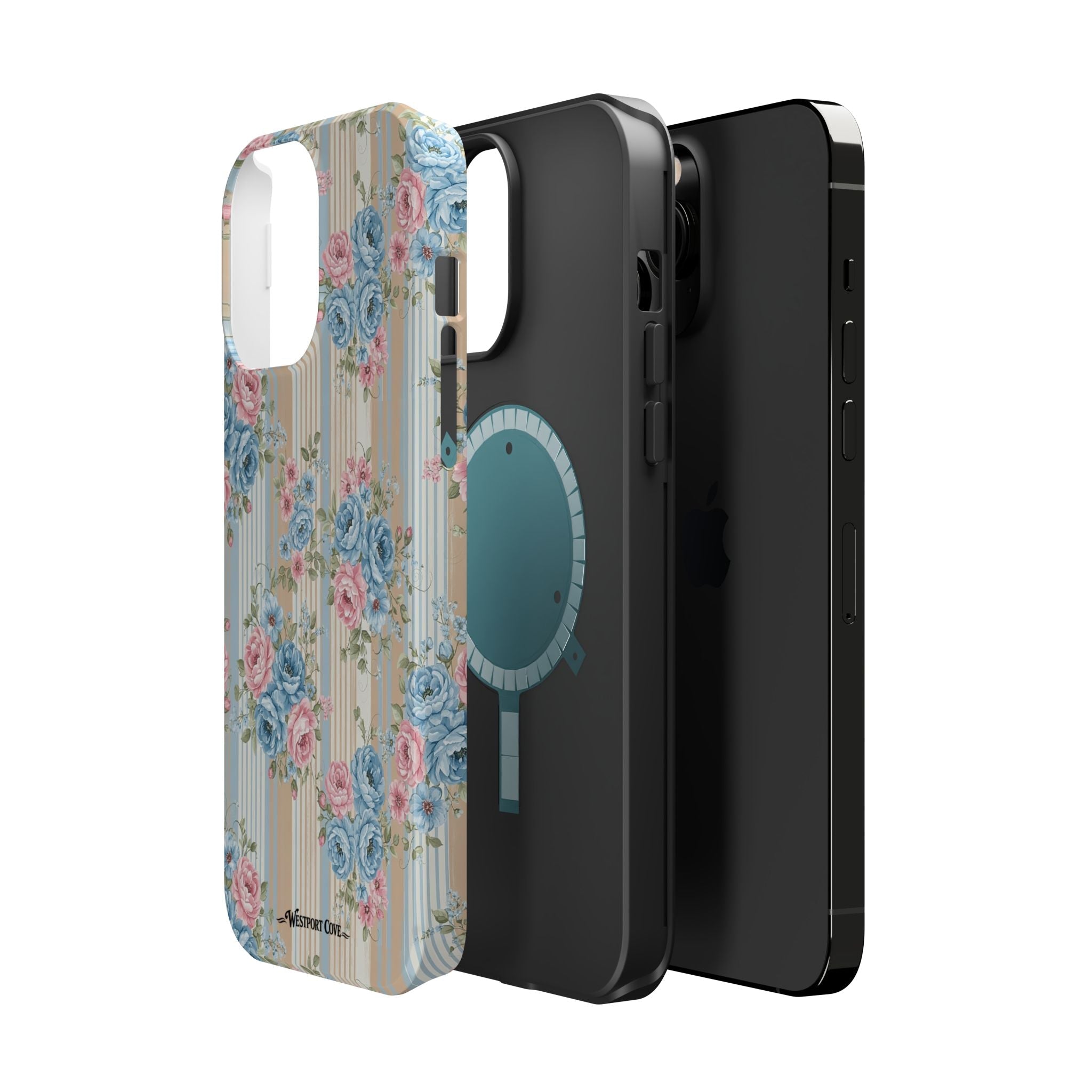 Floral Vintage Stripe - Extreme MagSafe Phone Case - Westport Cove