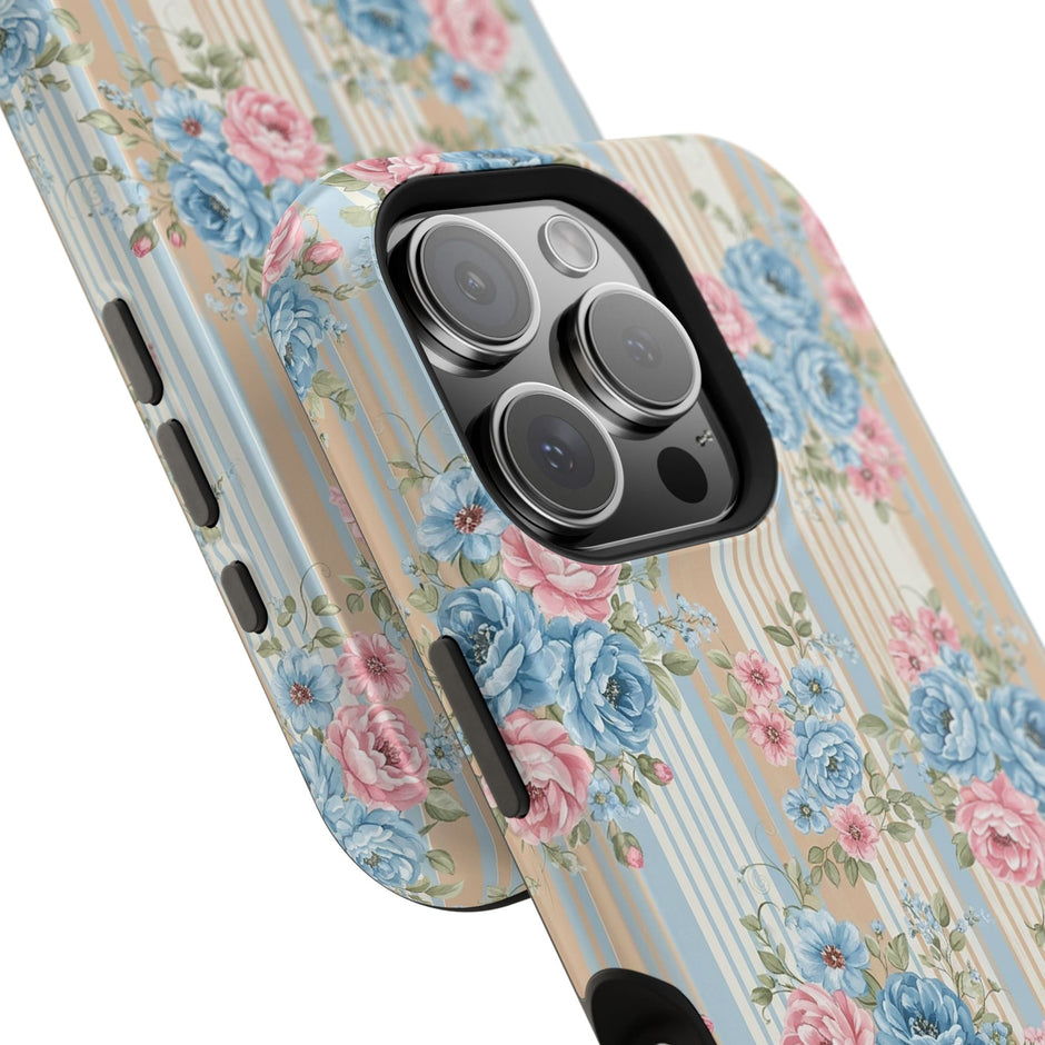 Floral Vintage Stripe - Extreme MagSafe Phone Case - Westport Cove