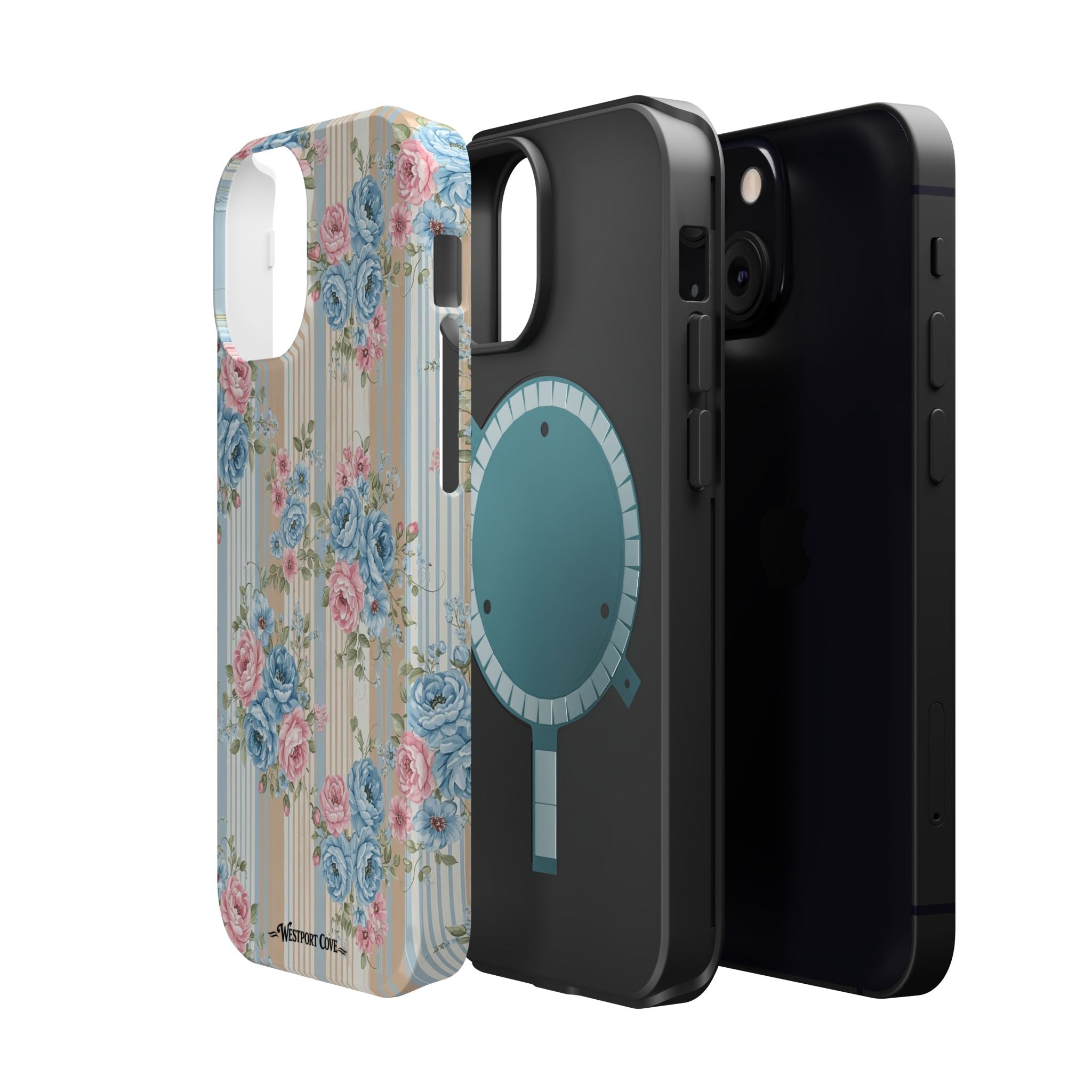 Floral Vintage Stripe - Extreme MagSafe Phone Case - Westport Cove