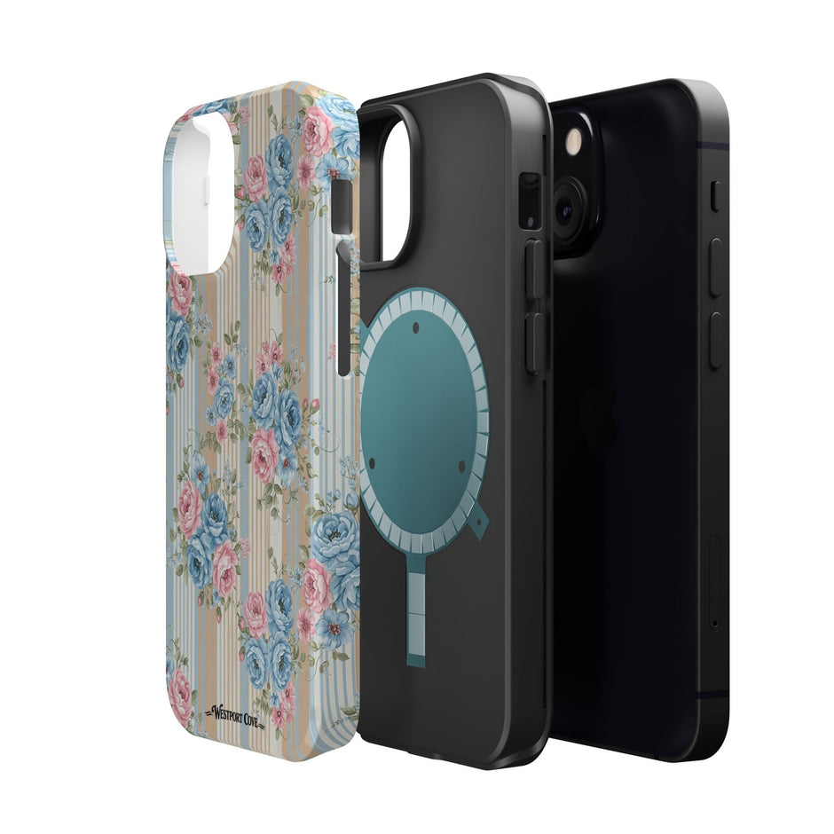 Floral Vintage Stripe - Extreme MagSafe Phone Case - Westport Cove