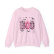Halloween 'Boo' Crewneck Sweatshirt — Cute Pink Bat & Star Graphic - Westport Cove