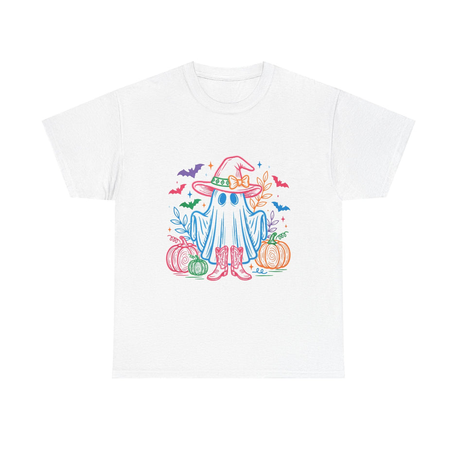 Halloween Ghost Tee — Cute Witch Hat & Pumpkins - Westport Cove