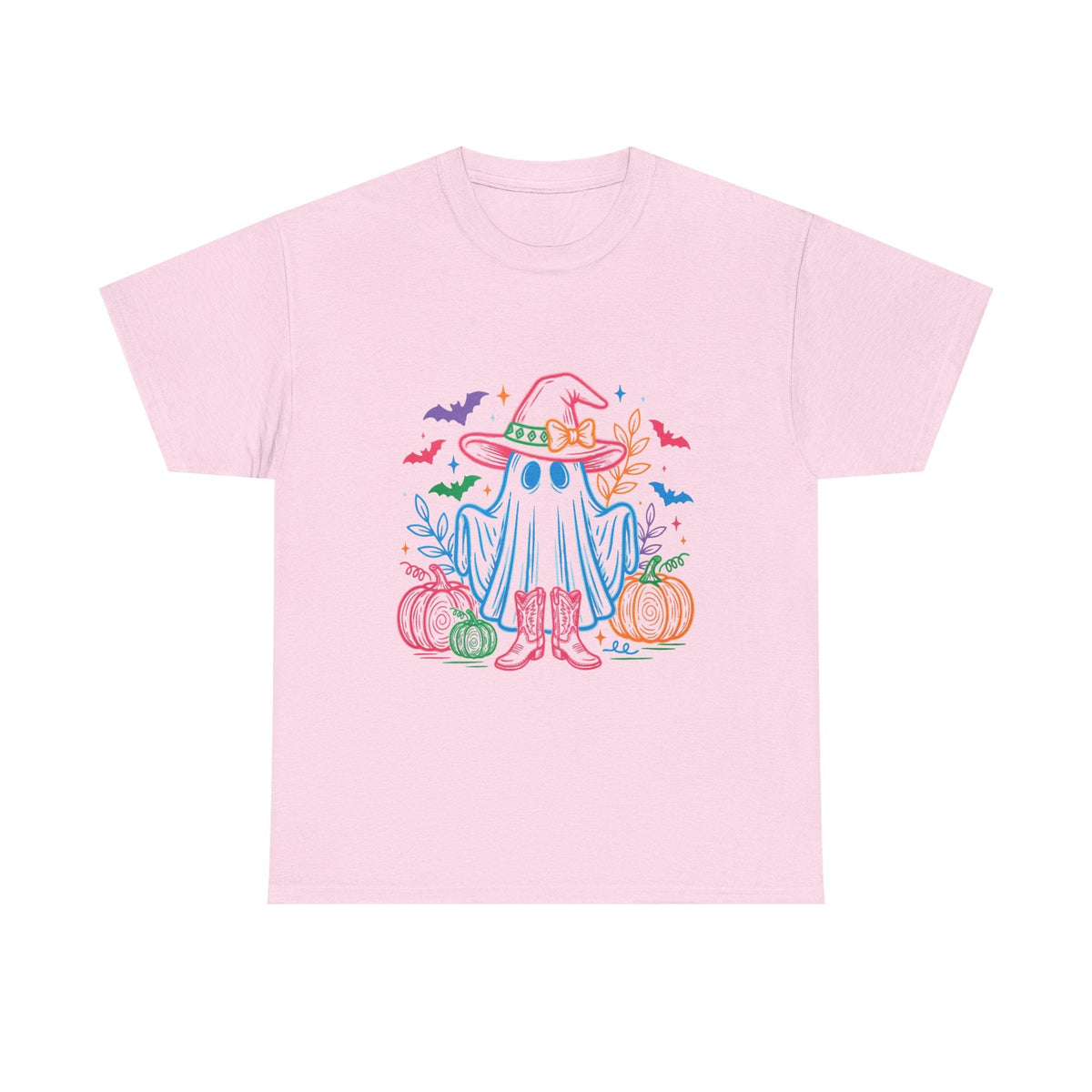 Halloween Ghost Tee — Cute Witch Hat & Pumpkins - Westport Cove