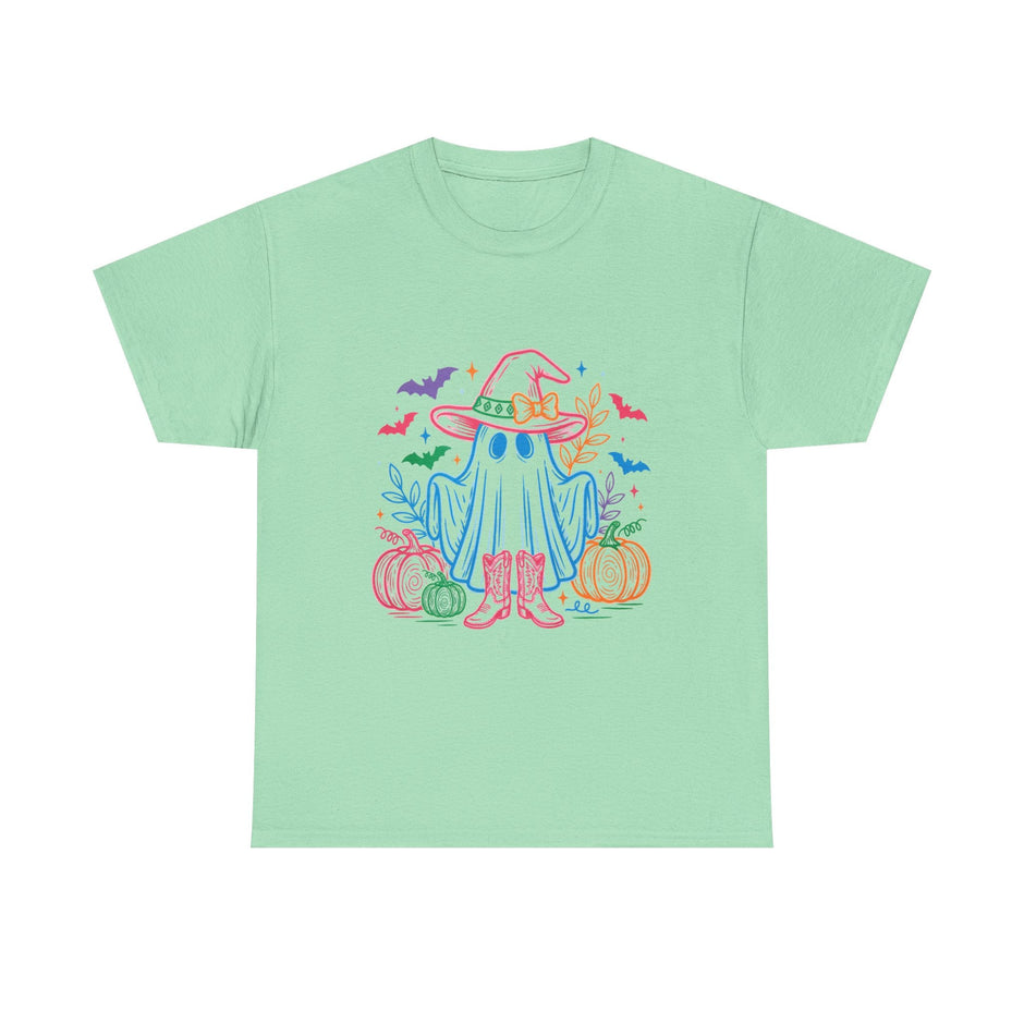 Halloween Ghost Tee — Cute Witch Hat & Pumpkins - Westport Cove