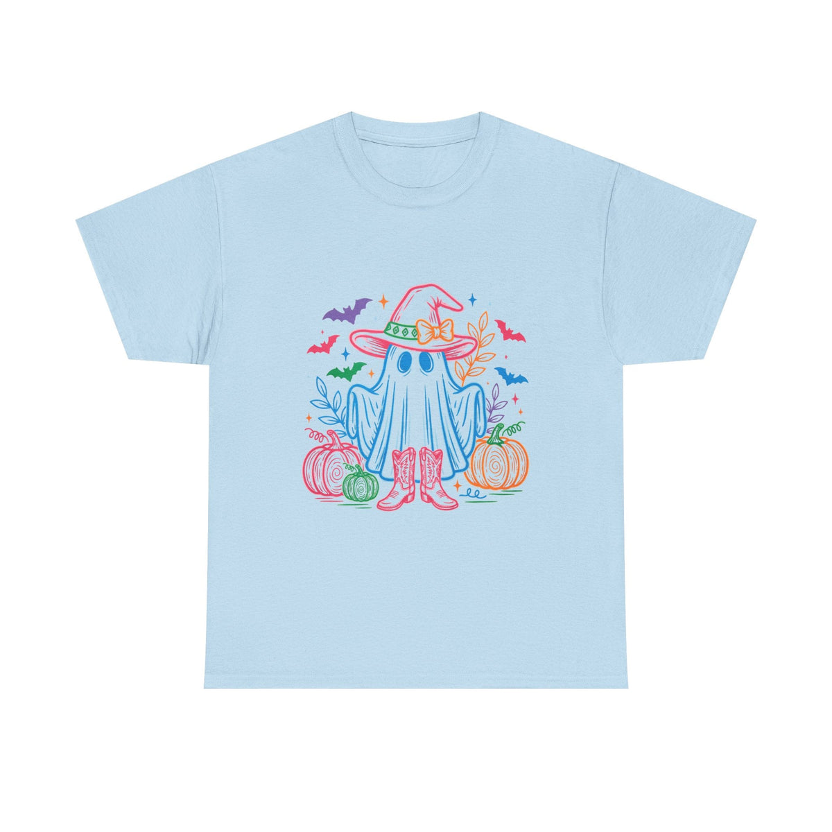 Halloween Ghost Tee — Cute Witch Hat & Pumpkins - Westport Cove