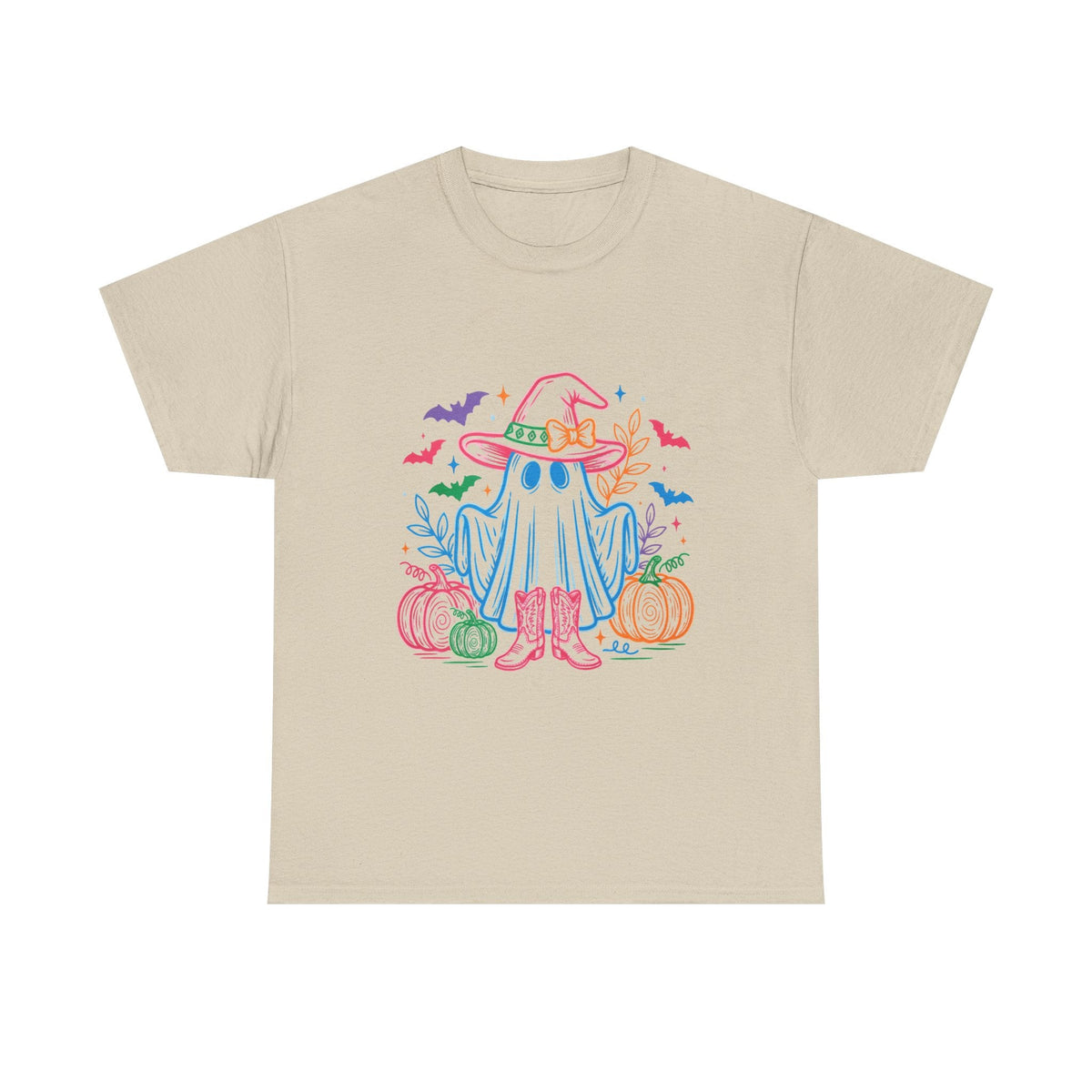 Halloween Ghost Tee — Cute Witch Hat & Pumpkins - Westport Cove