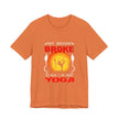 Halloween Witch Yoga T-Shirt — “My Broom Broke So Now I Am Doing Yoga” - Westport Cove