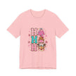 Ho Ho Ho Cute Christmas Tee — Pink Tree, Gingerbread & Reindeer Holiday Shirt - Westport Cove