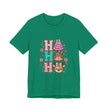 Ho Ho Ho Cute Christmas Tee — Pink Tree, Gingerbread & Reindeer Holiday Shirt - Westport Cove