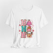 Ho Ho Ho Cute Christmas Tee — Pink Tree, Gingerbread & Reindeer Holiday Shirt - Westport Cove