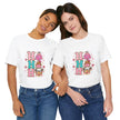 Ho Ho Ho Cute Christmas Tee — Pink Tree, Gingerbread & Reindeer Holiday Shirt - Westport Cove