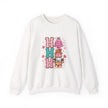 Holiday 'HO HO HO' Cute Reindeer & Gingerbread Crewneck Sweatshirt - Westport Cove