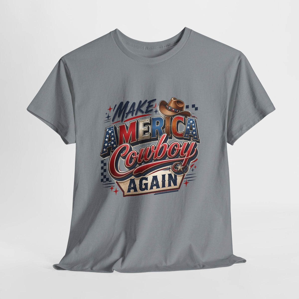 Make America Cowboy Again T-Shirt – Patriotic Western Graphic Tee - Westport Cove