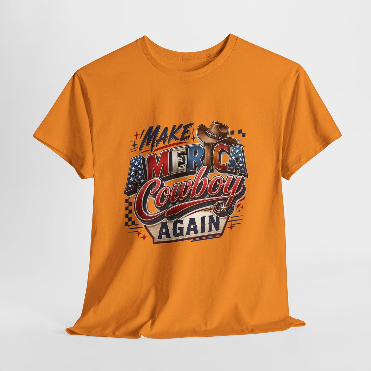 Make America Cowboy Again T-Shirt – Patriotic Western Graphic Tee - Westport Cove