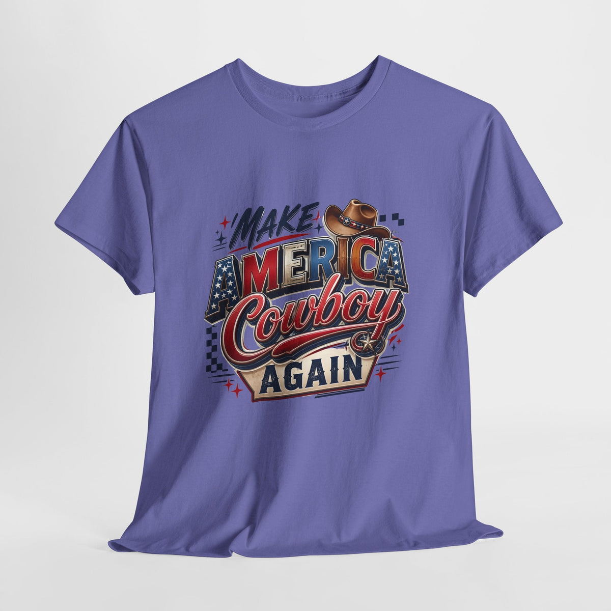 Make America Cowboy Again T-Shirt – Patriotic Western Graphic Tee - Westport Cove