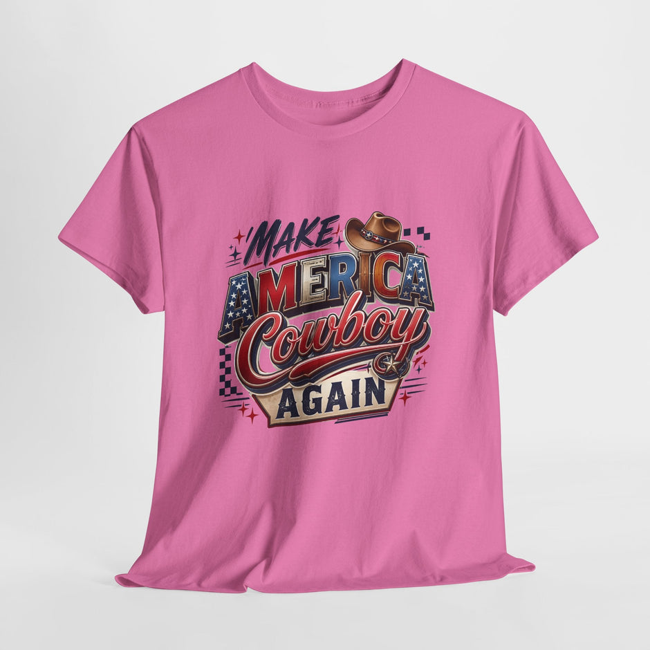 Make America Cowboy Again T-Shirt – Patriotic Western Graphic Tee - Westport Cove