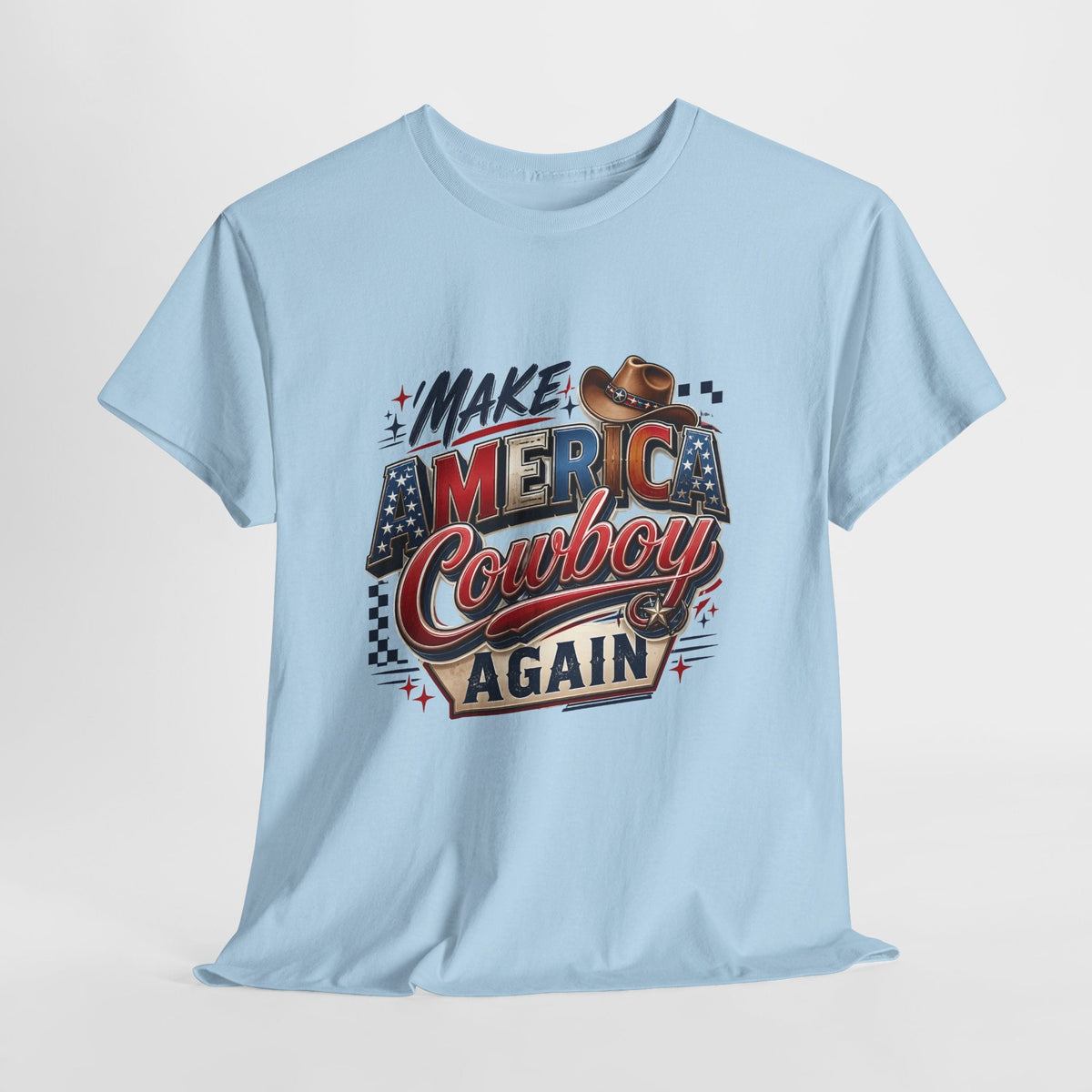Make America Cowboy Again T-Shirt – Patriotic Western Graphic Tee - Westport Cove