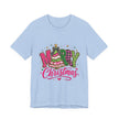 Merry Christmas Graphic Tee — Festive Pink & Green Holiday T-Shirt - Westport Cove