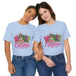 Merry Christmas Graphic Tee — Festive Pink & Green Holiday T-Shirt - Westport Cove