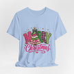 Merry Christmas Graphic Tee — Festive Pink & Green Holiday T-Shirt - Westport Cove